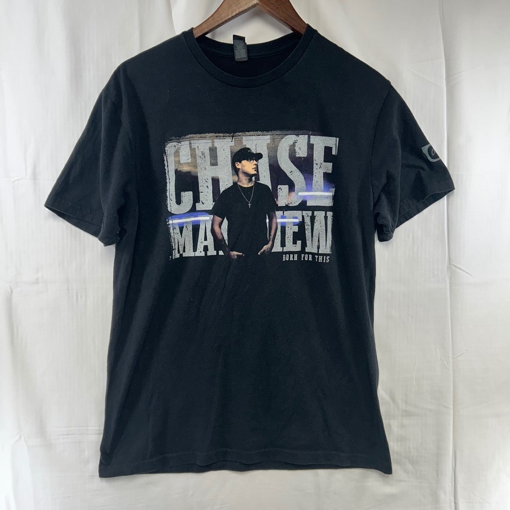 Chase Matthew Gildan T-Shirt Mens Medium Black Born For This Graphic Tee